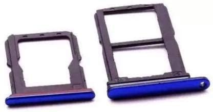 MOZOMART® Outer Dual Sim Card Slot Tray Holder Compatible with VIVO V15 PRO (1818) (Blue)