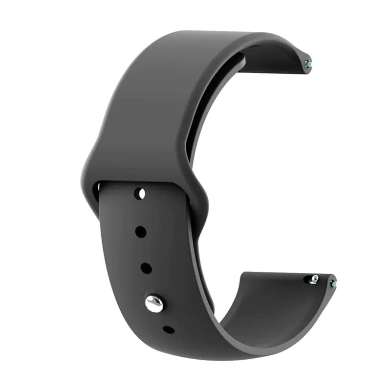 Smart Watch Strap Compatible with Noise ColorFit Ultra 3 Smart Watch - Button Silicon Strap