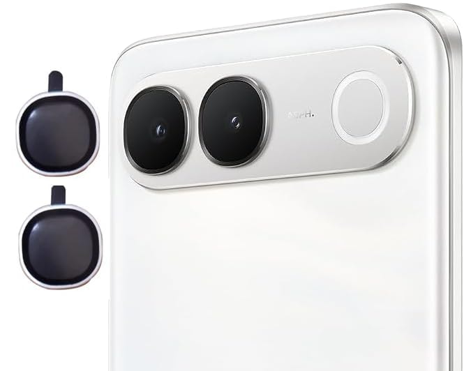 FabeKee Metal Ring Camera Lens Protector Compatible with | vivo S2 Anti-Scratch | HD Clear | Scratch Resistant | Pack of 1 | Silver