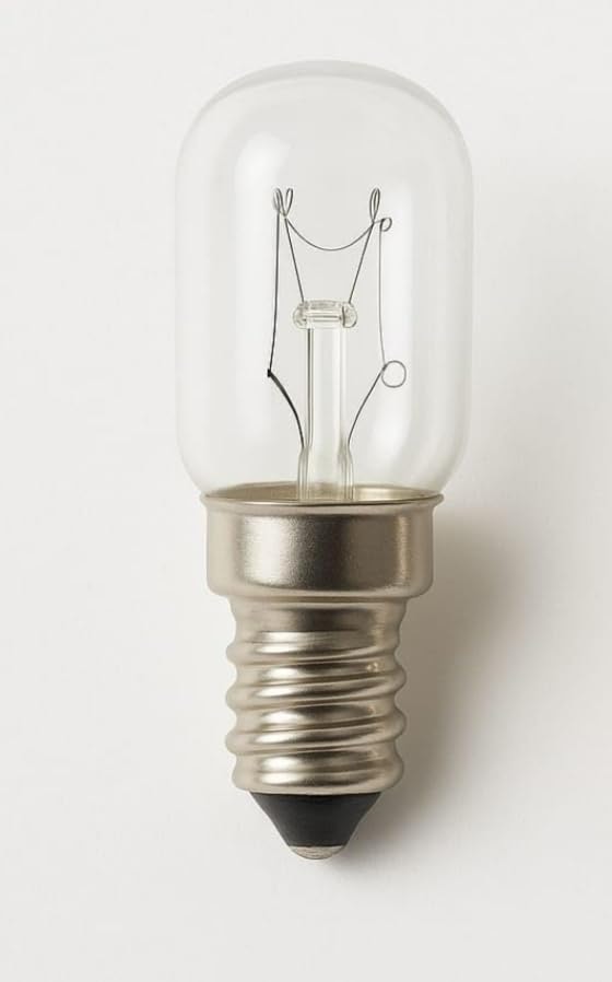 10W E-14 Refrigerator Halogen Bulb, Warm White, Corded Electric, Silver Glass, 5x7 CM Pack Of 1