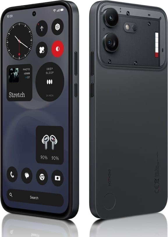 Nothing Phone (4b) 5G, 8GB RAM, 256GB, Black | 6.77 inch Super AMOLED display, 6000 mAh battery, 33 W wired charging