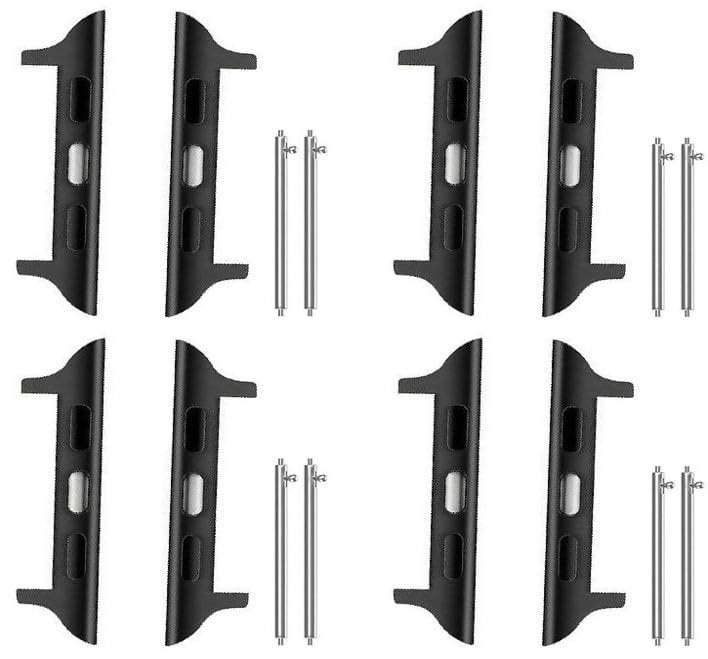 Barbet 2024 Launch Stainless Steel Clasp Width Watch Band Connector with 22MM Quick Release Pin Connectors Kit Tool Compatible with Smart Watch Ultra Band 49mm/ 45mm 44mm/42mm (Pack Of 4 Pair)