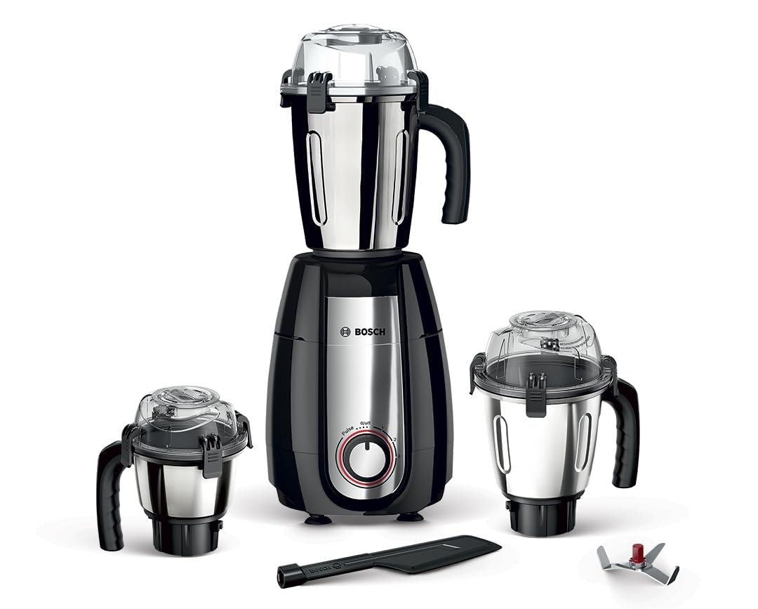 BOSCH TrueMixx Pro 1000 W Mixer Grinder, 1000W 3 Jar Black MGM8836BIN