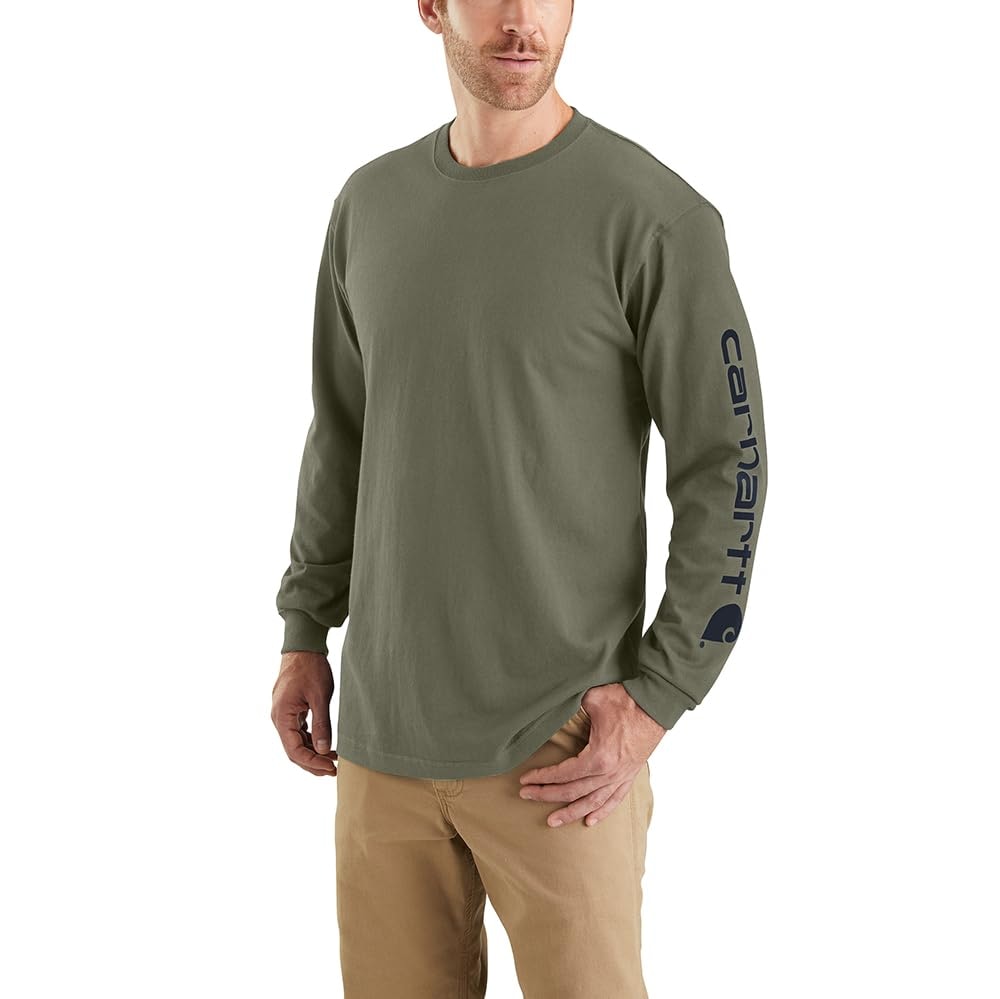 Carhartt Men's Signature Sleeve Logo Long Sleeve T-Shirt