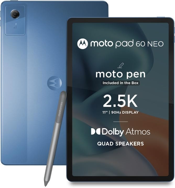 Blue Motorola Pad 60 Neo Wi-Fi tablet
