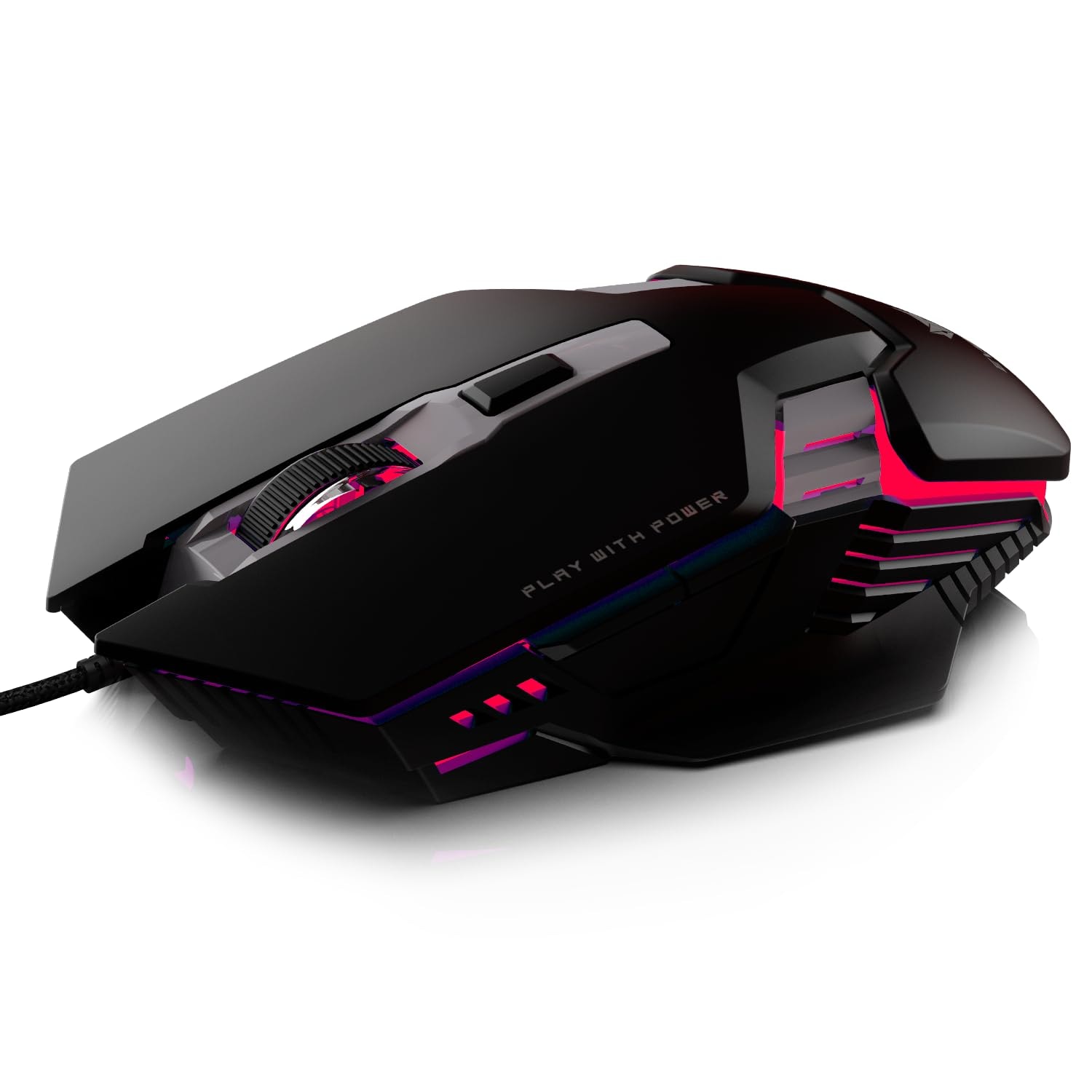 EvoFox New and Upgraded Spectre Wired Gaming Mouse with Up to 7200 DPI Gaming Sensor | 6-Button Design | Upto 7 Million Clicks | 7 Colours R