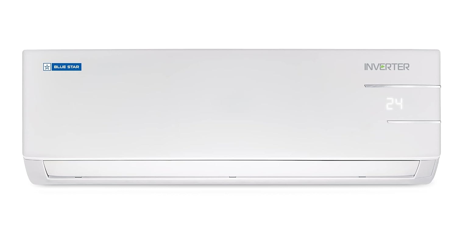 Blue Star 1.5 Ton 5 Star, Wi-Fi Inverter Smart Split AC (Copper, 5 in 1 Convertible Cooling, 4-Way Swing, Turbo Cool, Voice Command, IC518YNUS, White)