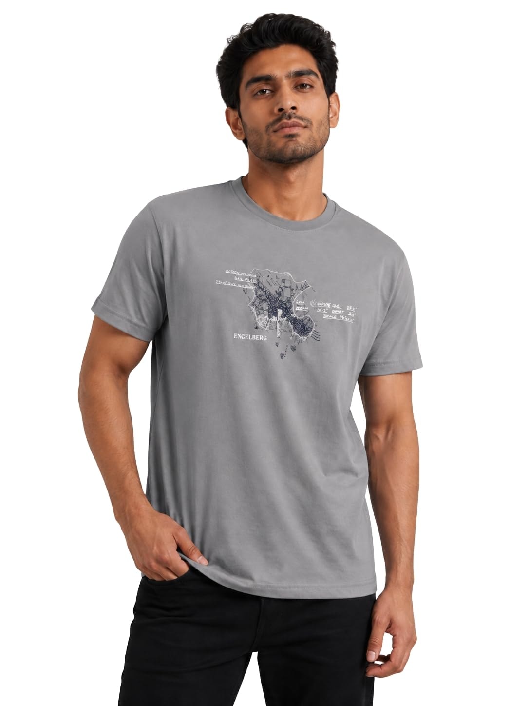Men's Cotton Blend T-Shirt | Casual Wear | Round Neck
