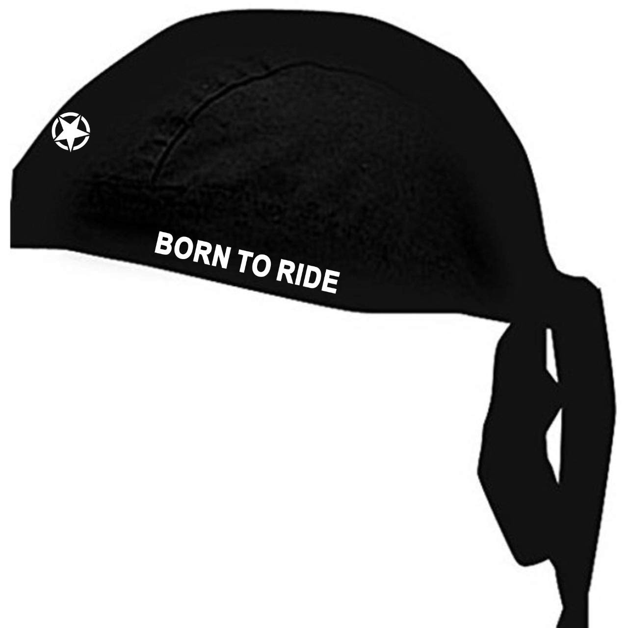 JUST RIDER Sweat Wicking Cooling Helmet Liner - Do Rag Skull Cap Beanie For Men & Women. Pirate Hat Bandana & Head Wrap For Motorcycling, Running, Hiking, Cooking & Outdoor Black - Polyester, Medium