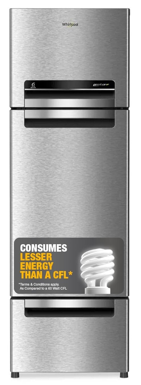 Whirlpool 300 L Frost-Free Triple-Door Refrigerator (FP 313D PROTTON ROY, Steel Onyx)