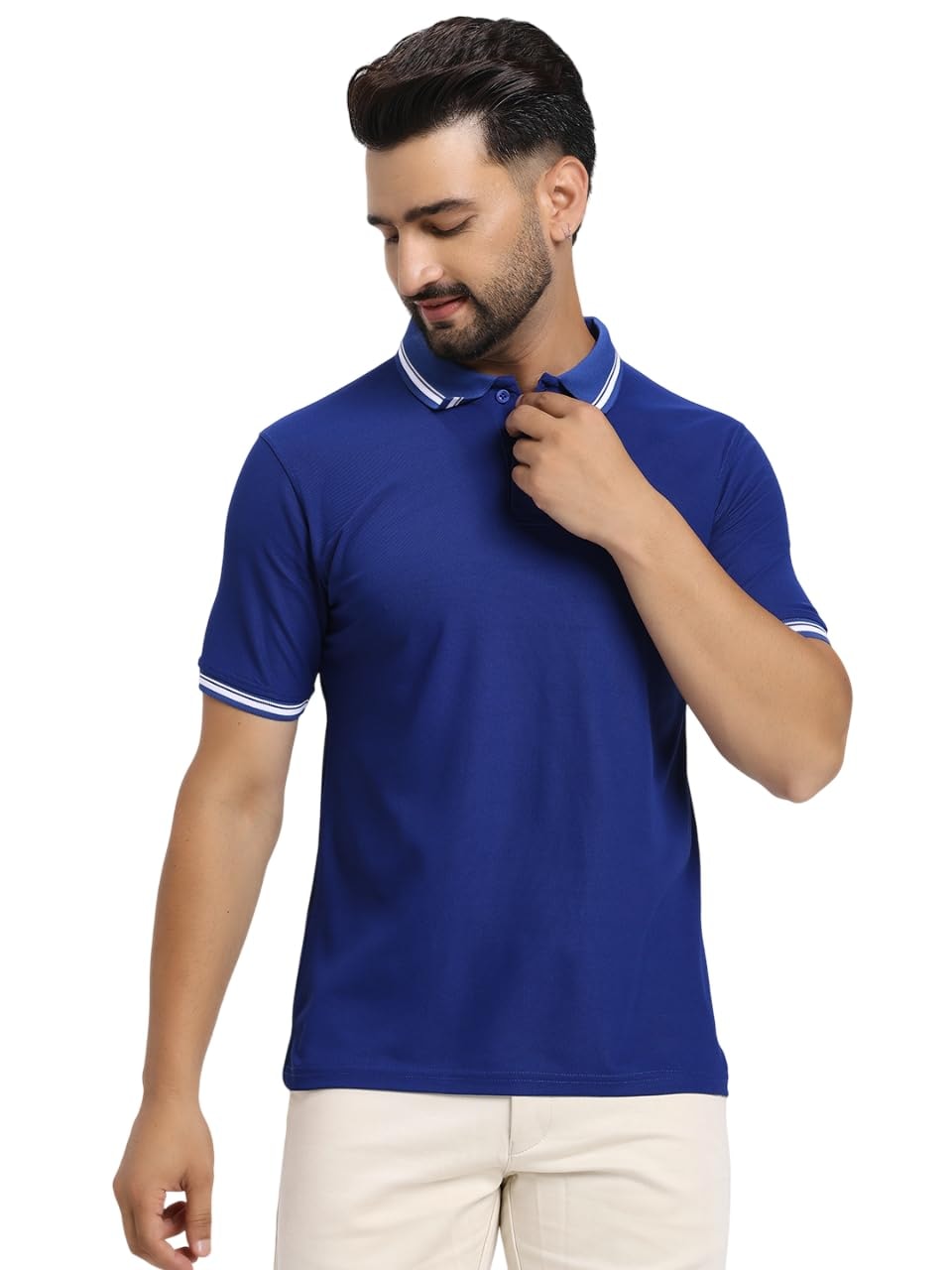 KCOTS Men’s Polo T Shirt | Comfortable Cotton Blend, Polo Collar, Regular Fit | Stylish & Premium All Day Wear
