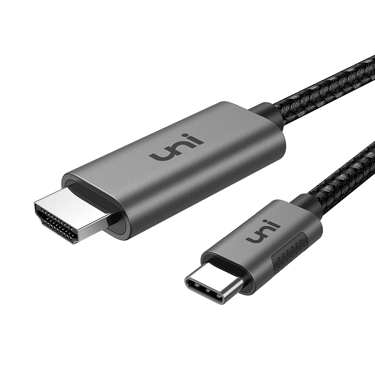 USB C to HDMI Cable(4K@60Hz), USB Type-C to HDMI Cable [Thunderbolt 3 Compatible] for MacBook Pro 2018/2017, iPad Pro/MacBook Air 2018, Surface Book 2, Samsung Galaxy S9, and More - Gray - 3FT/0.9m