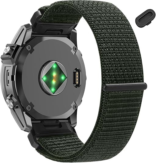 CERLINK 22mm SmartWatch Band Strap Nylon Soft Loop for ColorFit Pro 4/Pro 4 Max/Ultra/Ultra 2, Amazfit GTR 47mm/ GTR 2E, Galaxy Watch 3 45mm, S/S Pro (Pack of-1 Green)