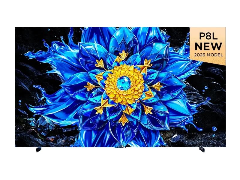 TCL 163.9 cm (65 inches) 4K Ultra HD Smart QD-Mini LED Google TV 65P8L (Brushed Titanium) | 144Hz VRR | Dolby Vision IQ & Atmos | Hands-Free Voice Control