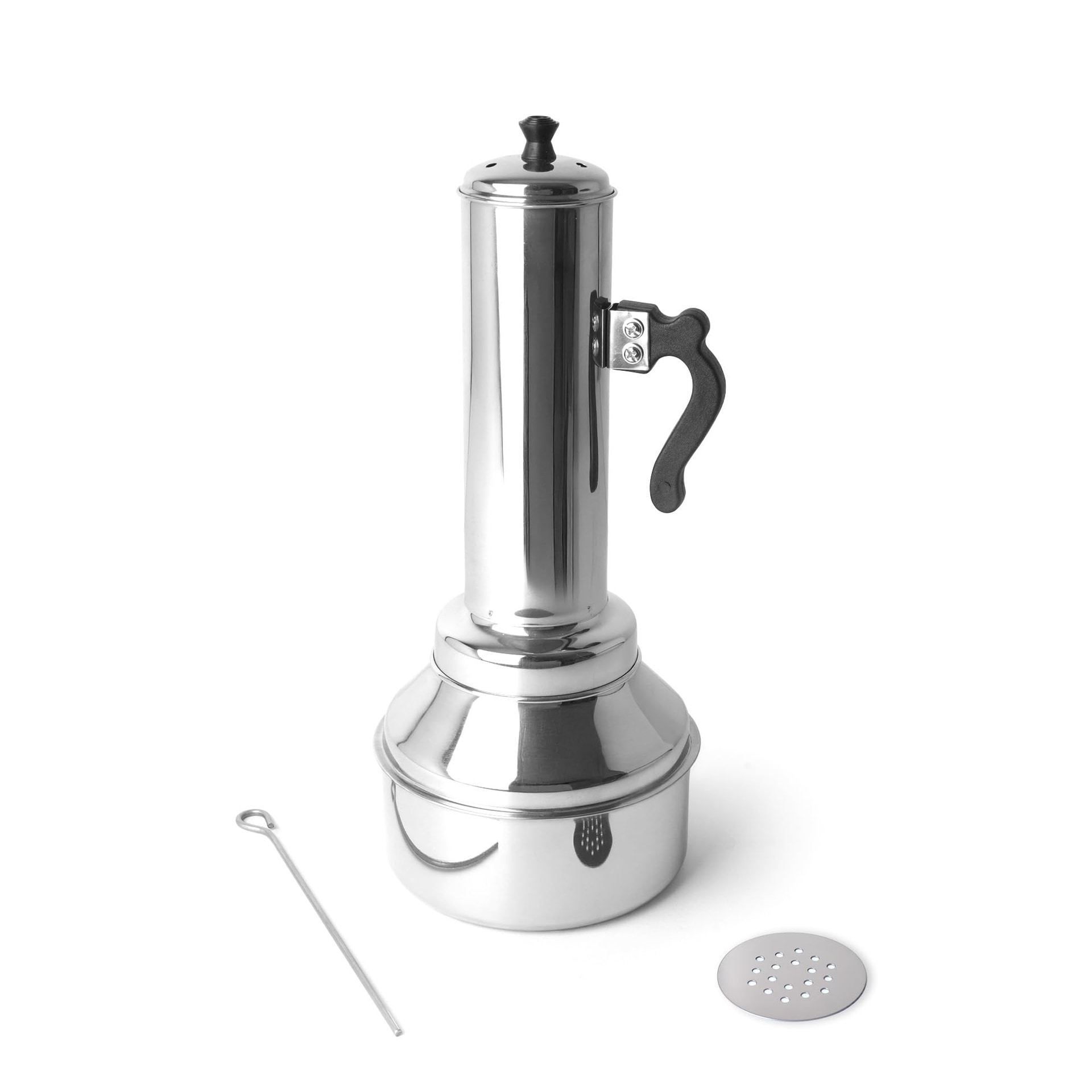 The Indus Valley Stainless Steel Puttu Maker with Bakelite Handle |33.5cm, 0.40kg Gas & Induction Friendly |100% Toxin-Free, Naturally Non-S