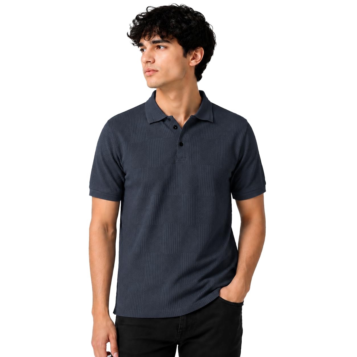 TOPLOT Men's Polo T Shirt | Half Sleeve Design | Comfortable Fit Wear | Stylish Casual Look | Breathable Feel |Modern Style | Easy Movement | Casual & Everyday Wear (5280)