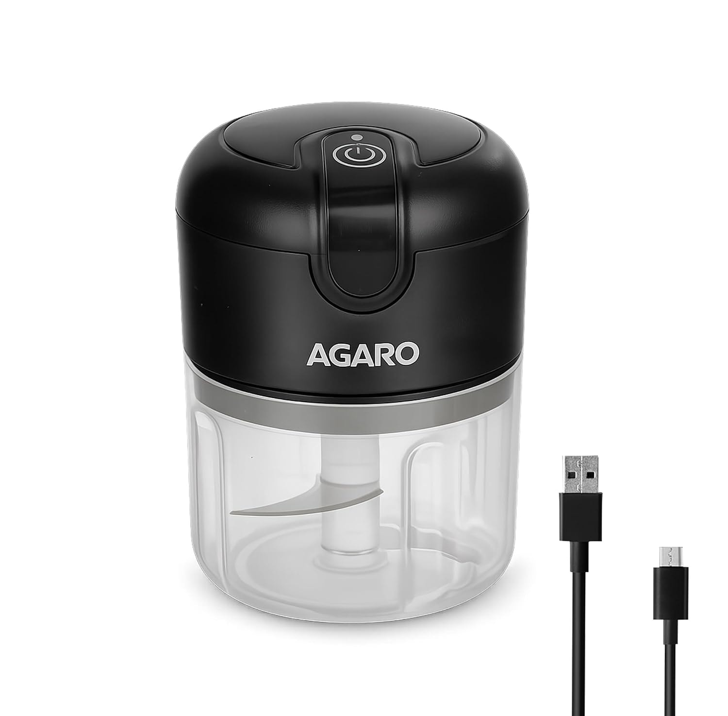 AGARO Elite Rechargeable Mini Electric Chopper, Food Grade Bowl, Stainless Steel Blades, Rechargeable, One Touch Operation,…