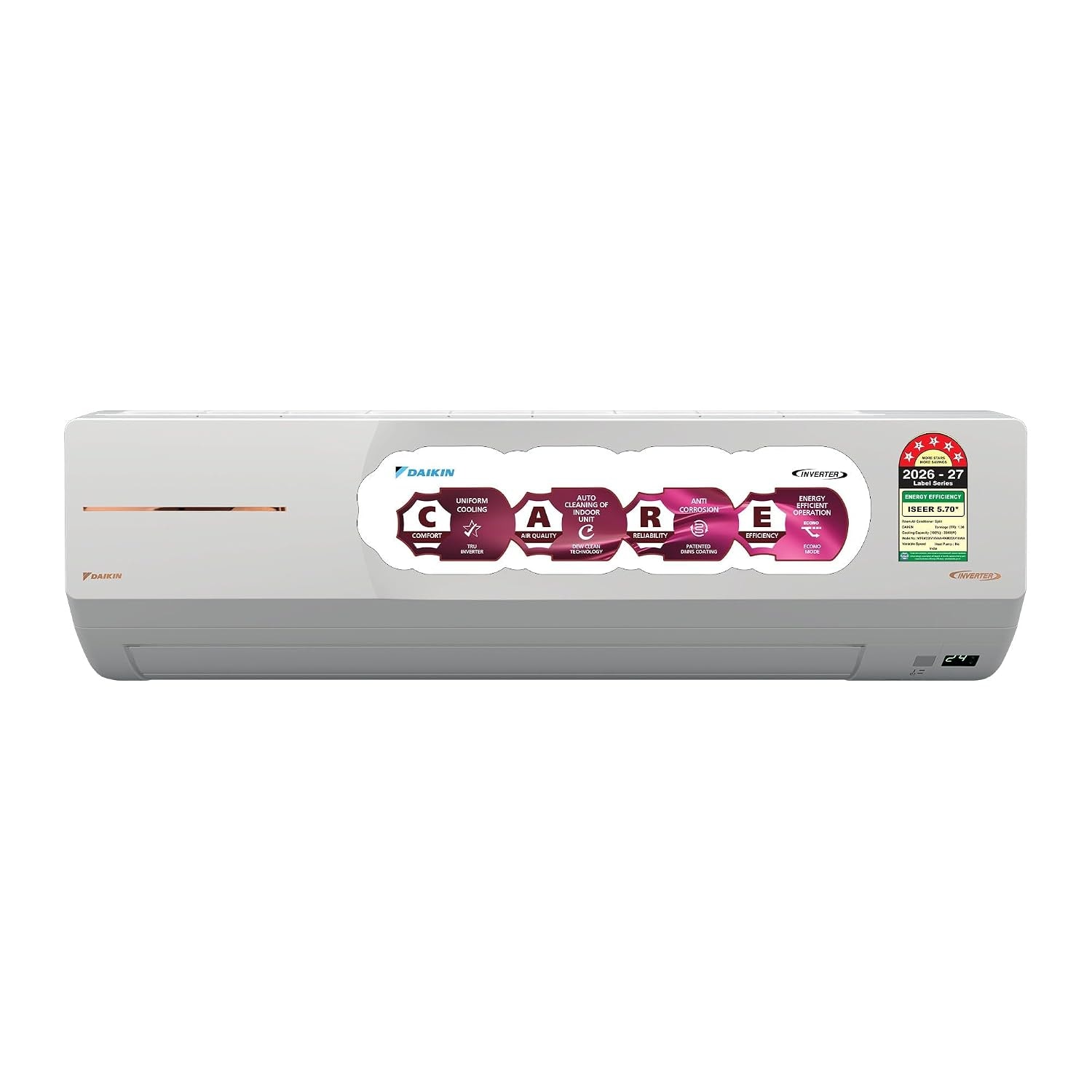 DAIKIN 1.0 Ton 5 Star Inverter Split AC (Copper, PM2.5 Filter, MTKM35XV16, White)