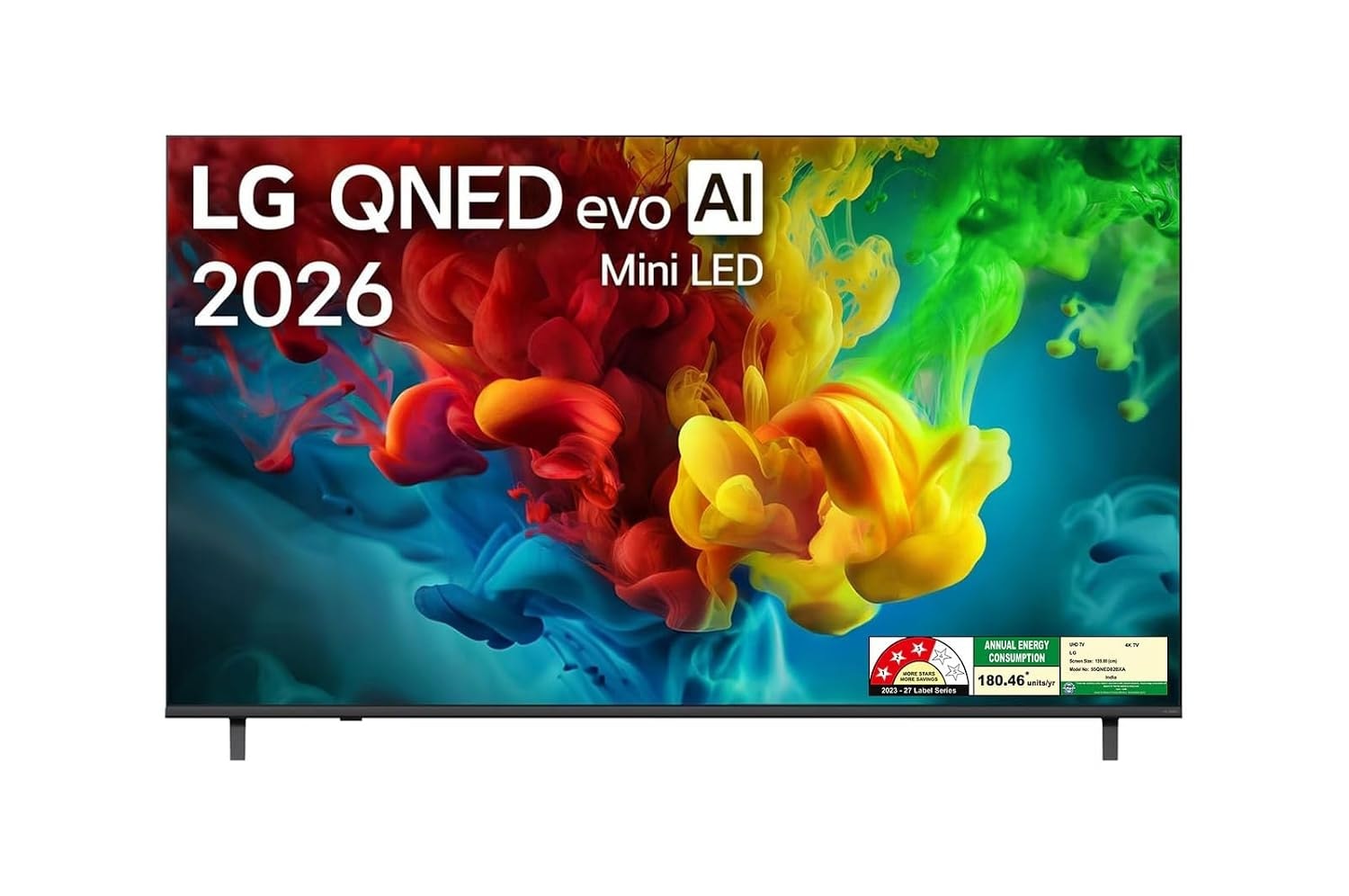 LG 139 cm (55 inches) evo AI QNED82 Series 4K Ultra HD Smart Mini LED TV 55QNED82BXA (Black) | α8 AI Processor 4K Gen3 | 120Hz Native (VRR 144Hz) | Dolby Vision & Atmos | webOS 26