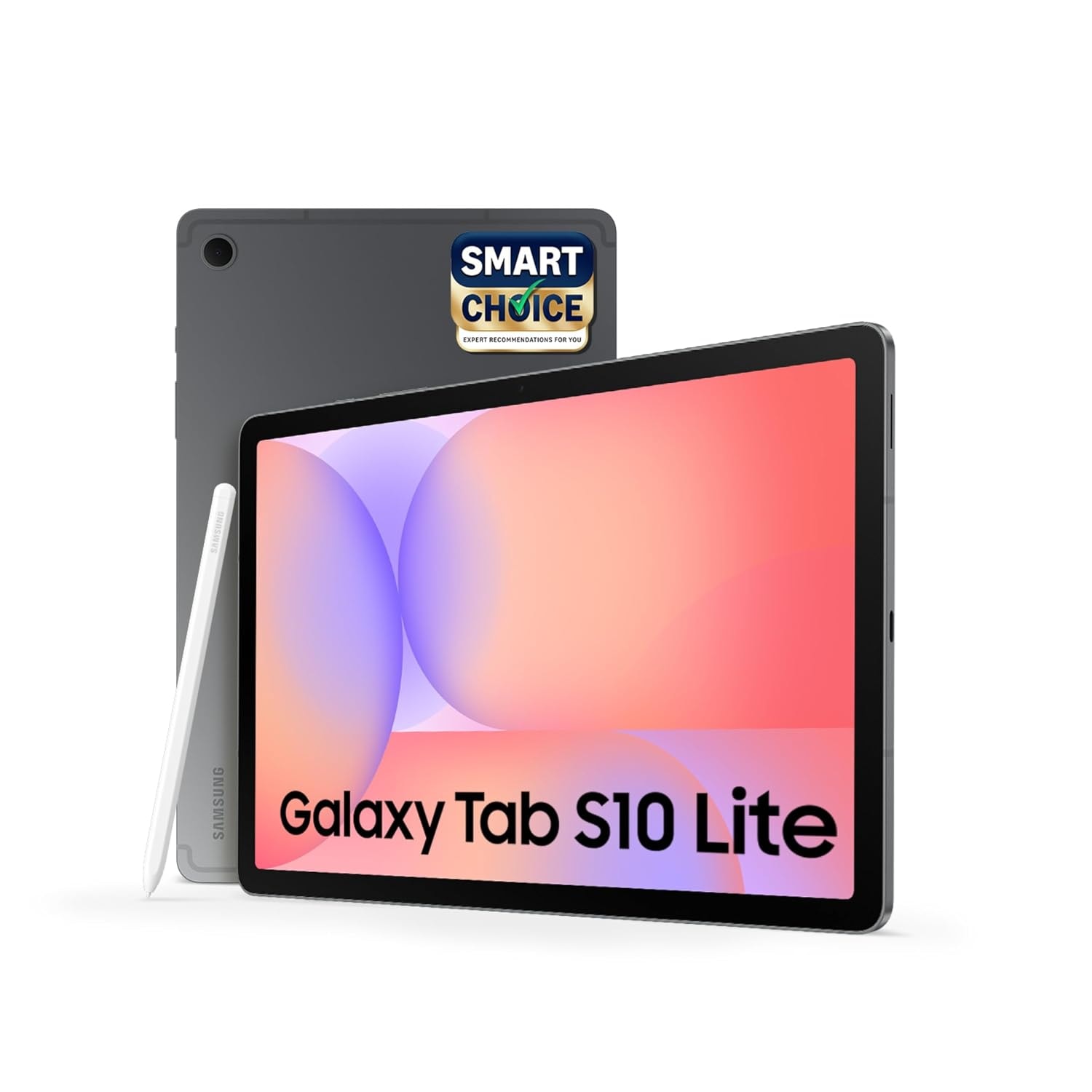 Gray Samsung Galaxy Tab S10 Lite with an S Pen
