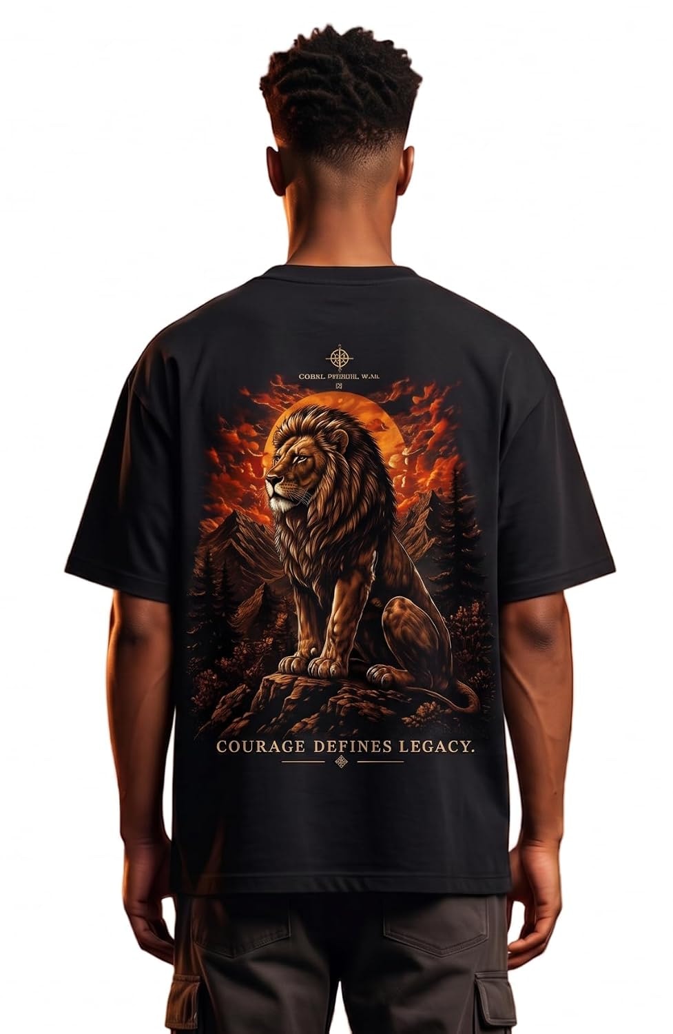 OBZRV Men's Cotton Oversized T-Shirt | Round Neck | Short Sleeve | Graphic Printed | Animal Series