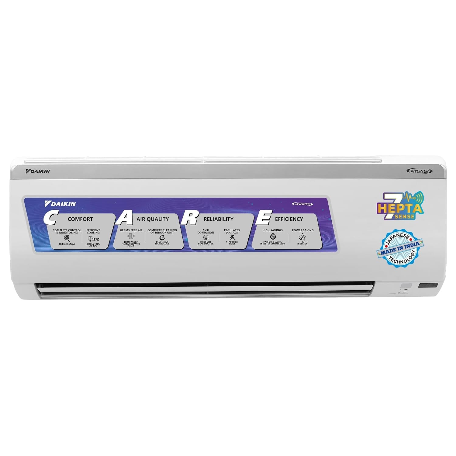 DAIKIN 1 Ton 3 Star Inverter Split AC (Copper, PM 2.5 Filter, 2024 Model, MTKL35UV16, White)