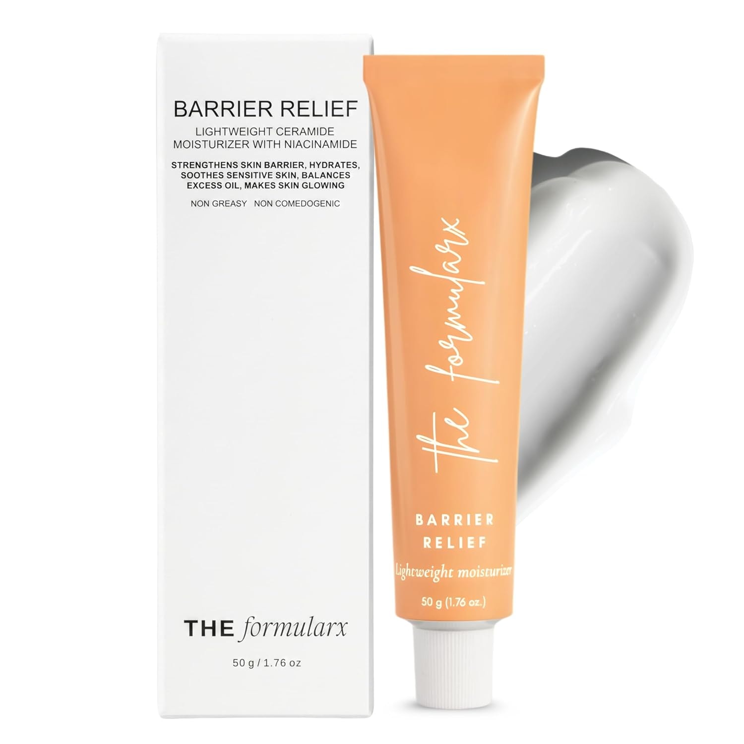 The Formularx Barrier Relief Ceramide Lightweight Moisturizer With Niacinamide & Hyaluronic Acid | For Oily, Combination, Dehydrated, Acne Prone, Sensitive Skin | 50 Gram