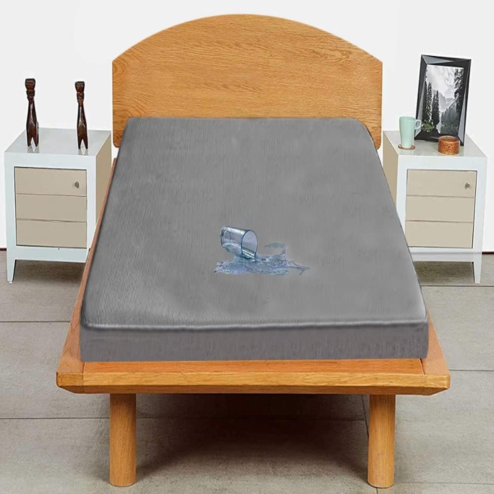 Trance 100% Waterproof Mattress Protector for Single Bed | All Sides 360° Elastic Fitted Bed Cover | Cotton Feel | Dust and…