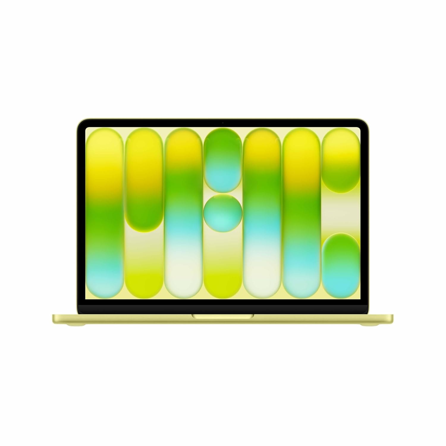 Apple MacBook Neo in Citrus, closed-front view of the 13-inch display