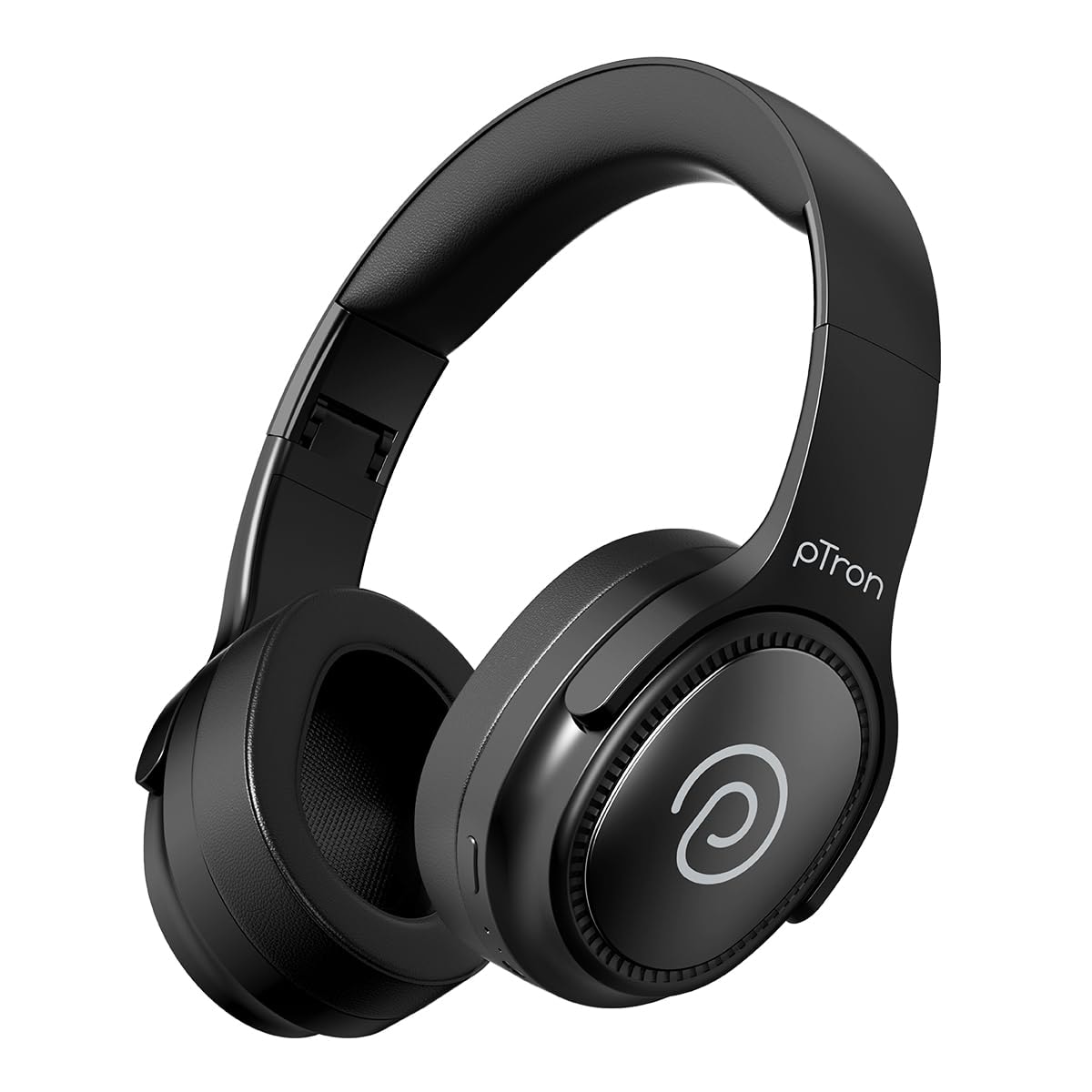 pTron Studio Pro w/ 65Hrs Playtime, Wireless Over Ear Headphones with HD Mic, Dual Device Pairing, TruTalk AI-ENC Calls, Low-Latency Game & 