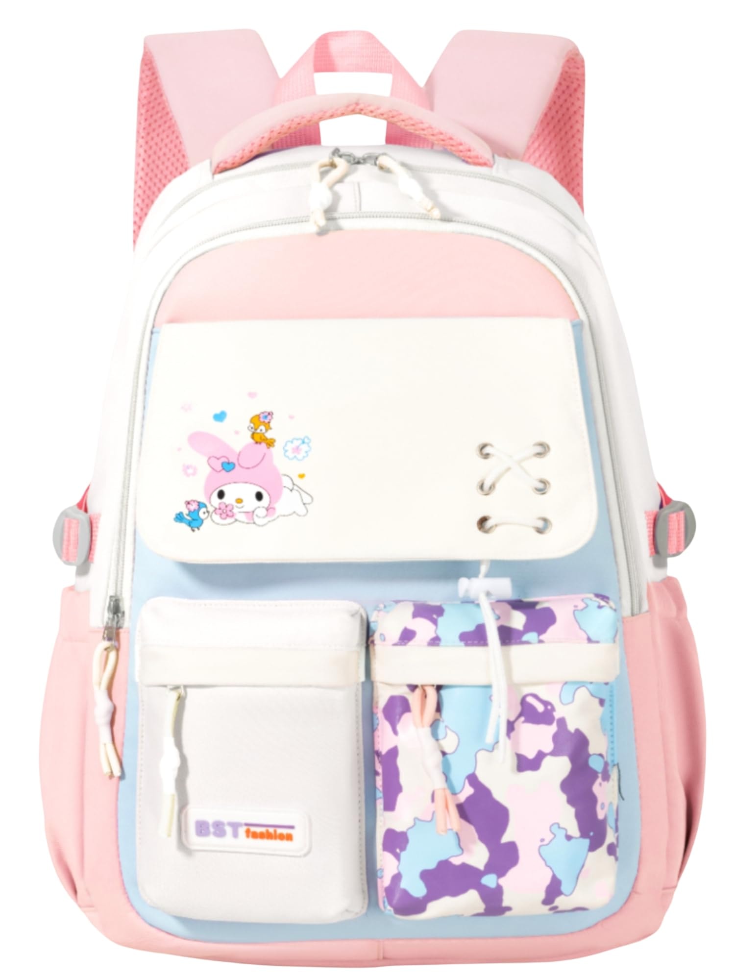 Tinytot 34 Litre Korean Style School Bag Water-Resistant Laptop & Travel Backpack - Unisex Large 19 Inches Multipurpose Student Backpack for