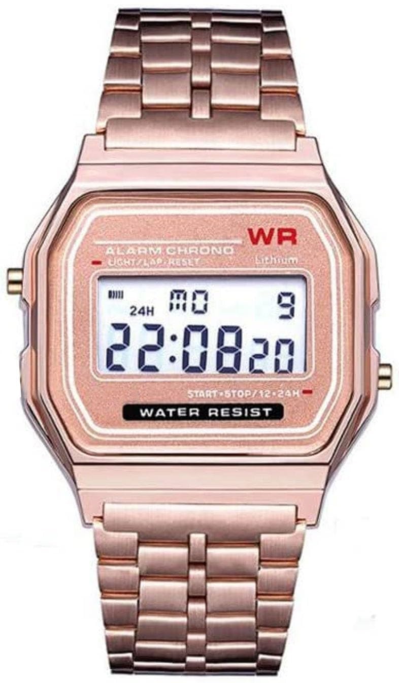 Acnos Brand Digital 4 Colours Vintage Square Dial Unisex WR70ist Watch for Men Women Pack of 1 (WR70)