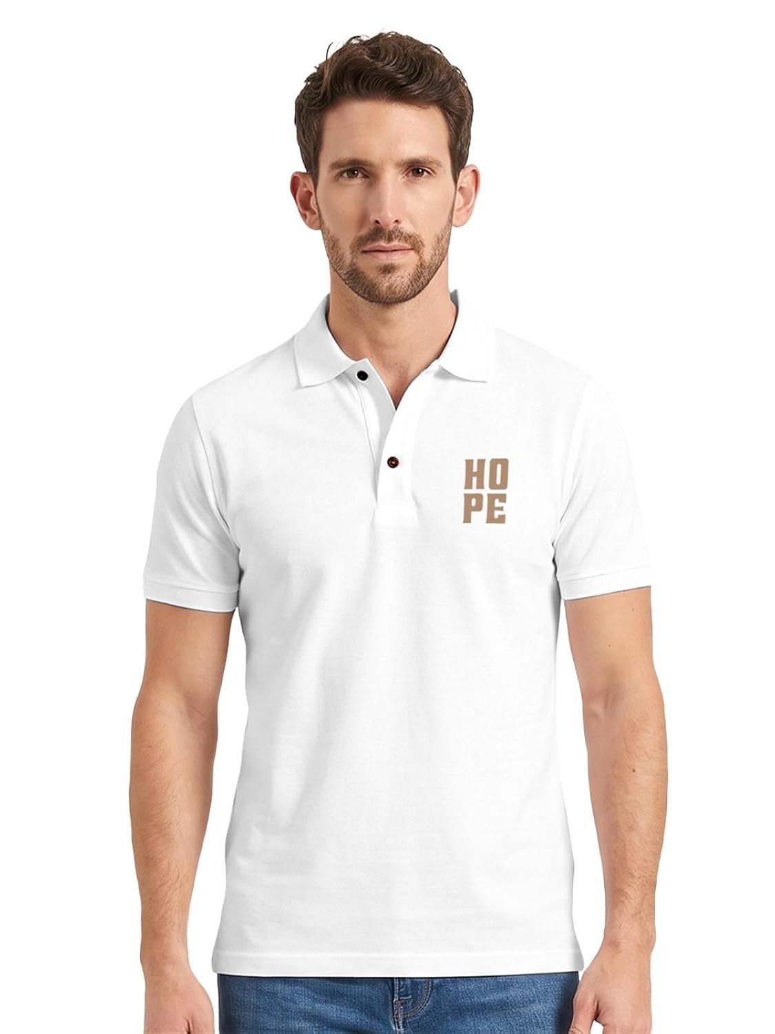 Polo T Shirt for Man | Cotton Rich Regular Fit Tshirt for Man | Men T-Shirts | Half Sleeves T Shirts for Men | Stylish Collar Polo Tshirts for Office | 10 Colors | Hope Design
