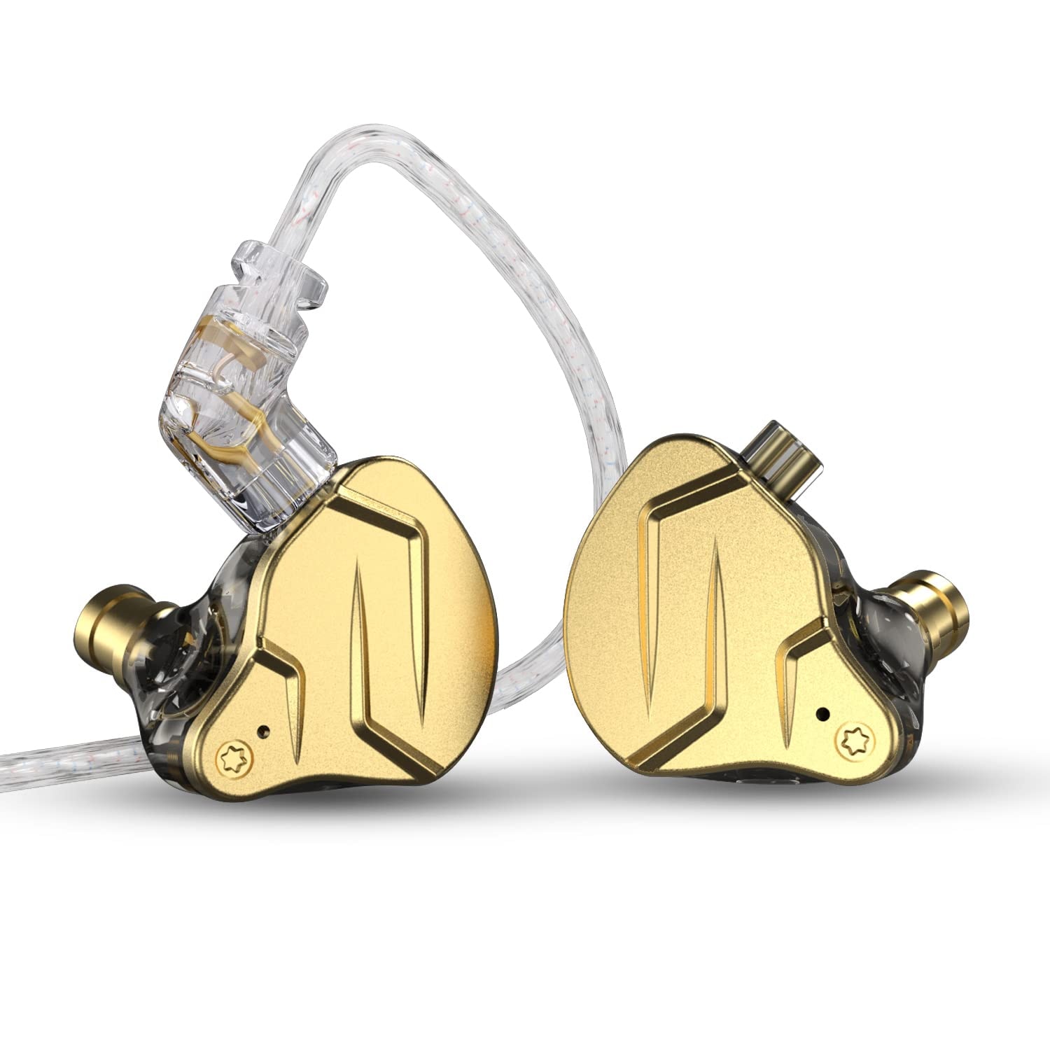 KZ ZSN PRO X Hybrid Banlance Armature with Dynamic in-Ear Earphone ERJIGO ZSNPROX 1BA+1DD HiFi Headset ZSNPRO X erabuds (Without Mic, Golden)