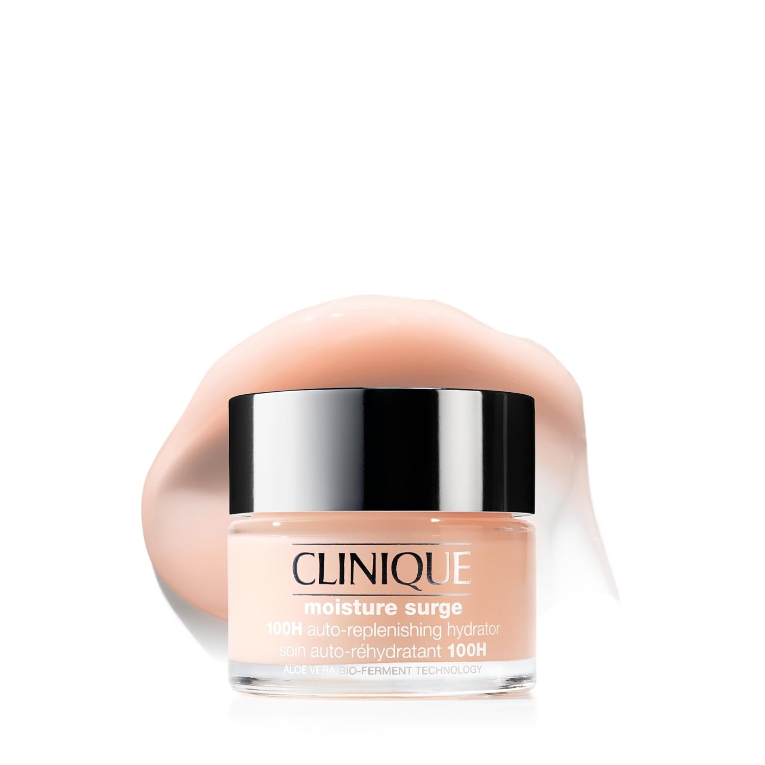 Clinique Moisture Surge 100H Auto-Replenishing Hydrator Oil Free Face Moisturizer | With Hyaluronic Acid, Aloe Bioferment and Vitamins C + E | For All Skin Types | Hydrating + Moisturizing, 50ml