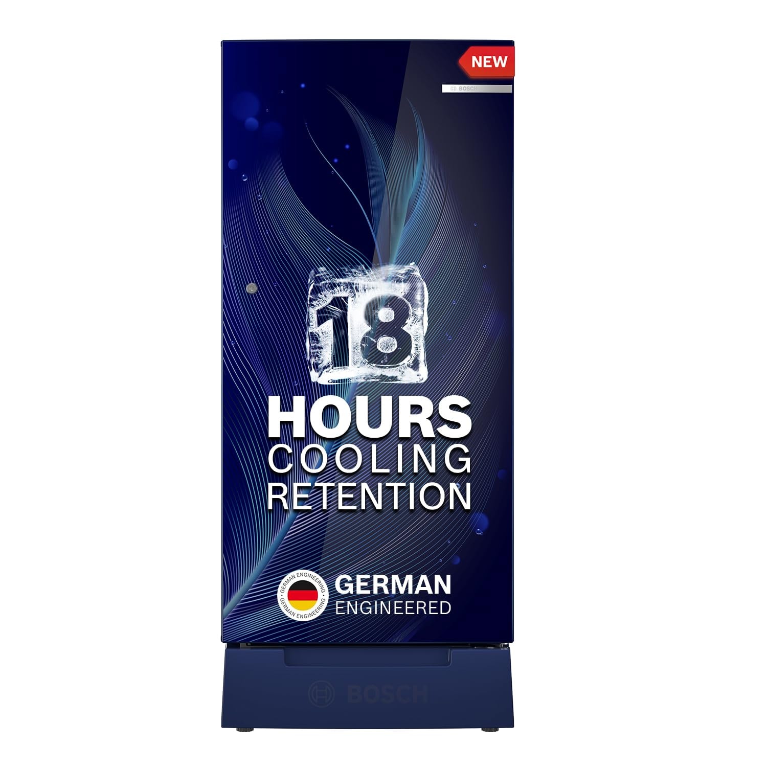 Bosch 187 L,3 star,Smart Inverter,Direct-Cool Single Door Refrigerator,Feather Blue(CST18B33PI)|18 Hrs Cooling Retention |Super Freeze|XL Vegetable Box|Base Drawer|Beverage Space|2.5x Faster Cooling