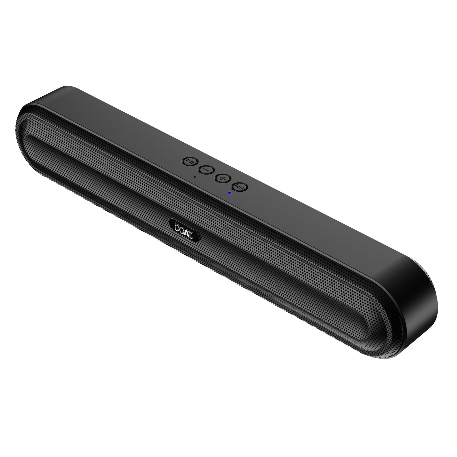 boAt Aavante Bar 490 10W Signature Sound, Dual Full-Range Drivers,7 HRS Battery, Built-in Mic,2.0 CH, Free Music Streaming on JioSaavn, Blue