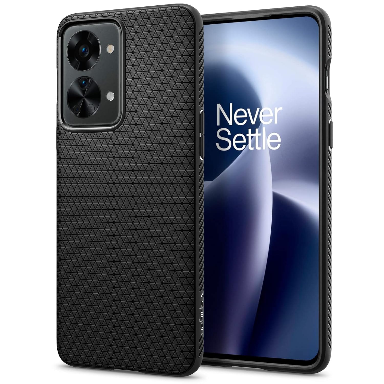Spigen Liquid Air | OnePlus Nord 2T 5G Case [Air Cushion Protection] [Flexible] OnePlus Nord 2T 5G Back Cover | TPU - Matte Black