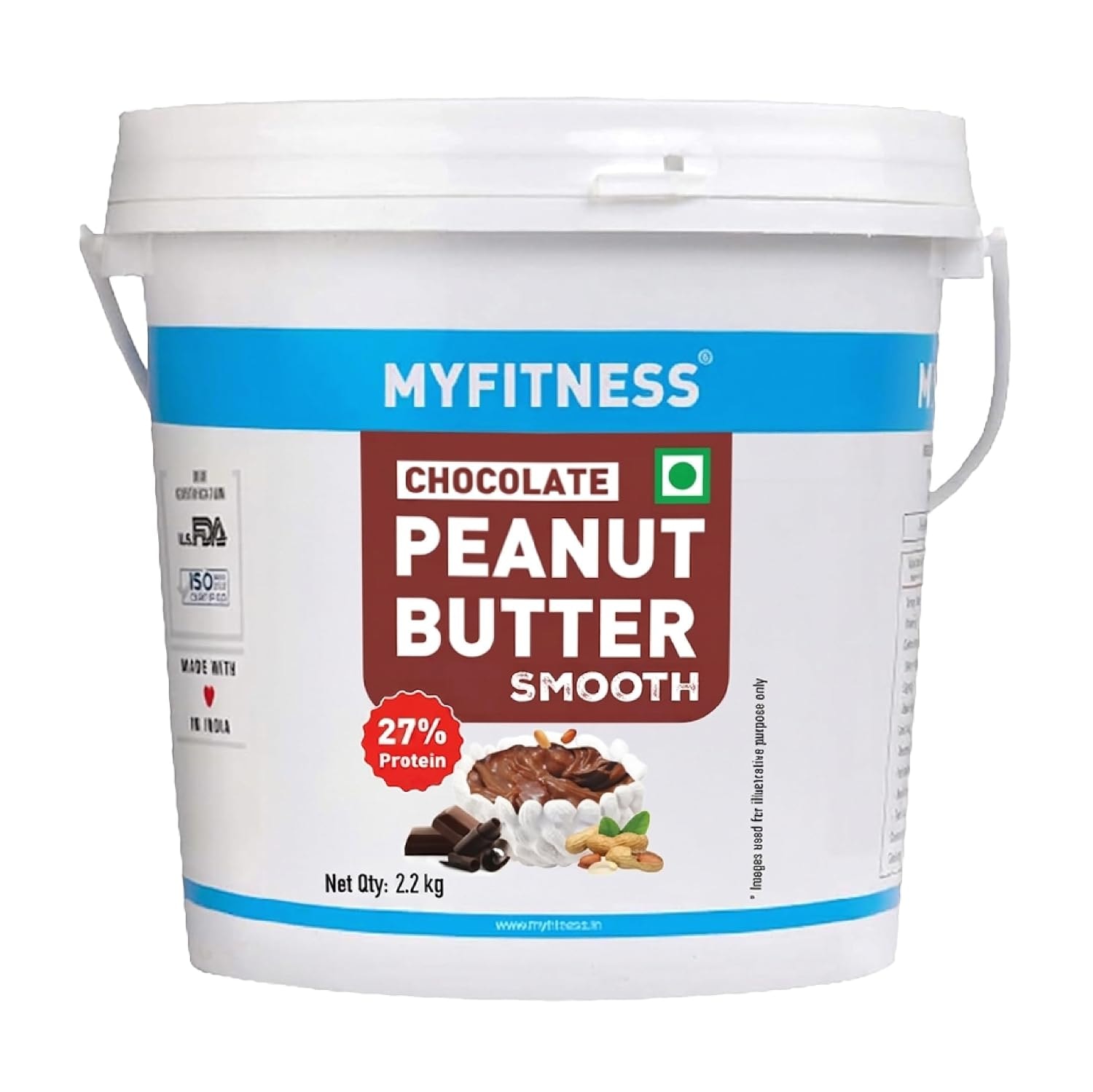 MYFITNESS Peanut Butter Chocolate Flavour, Smooth 2.2kg | 27g Protein | Tasty & Healthy Nut Butter Spread | Vegan | Cholest…