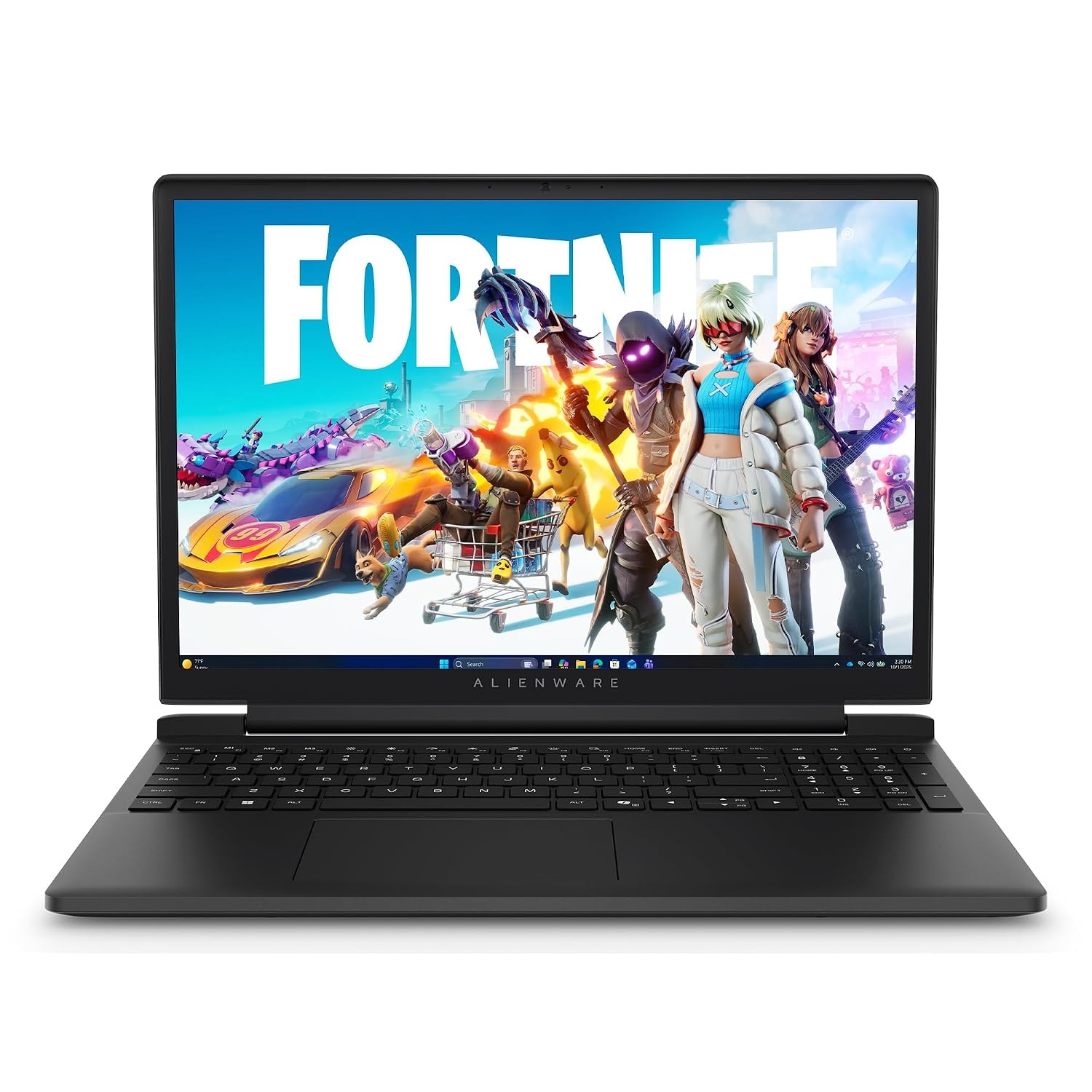 Dell Alienware 15 black gaming laptop, open