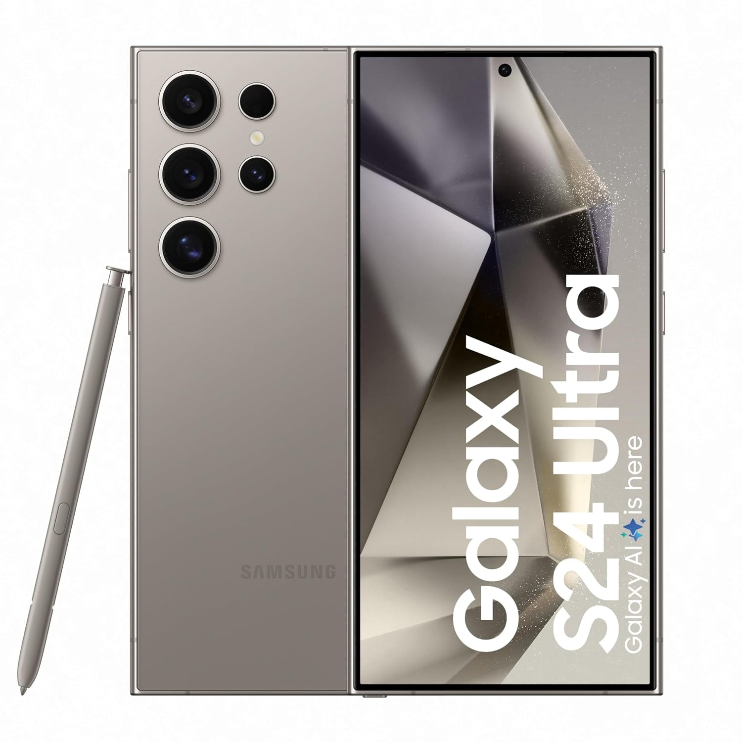 Samsung Galaxy S24 Ultra 5G AI Smartphone with Galaxy AI (Titanium Gray, 12GB, 256GB Storage), Snapdragon 8 Gen 3, 200 MP Camera with ProVisual Engine and 5000mAh Battery