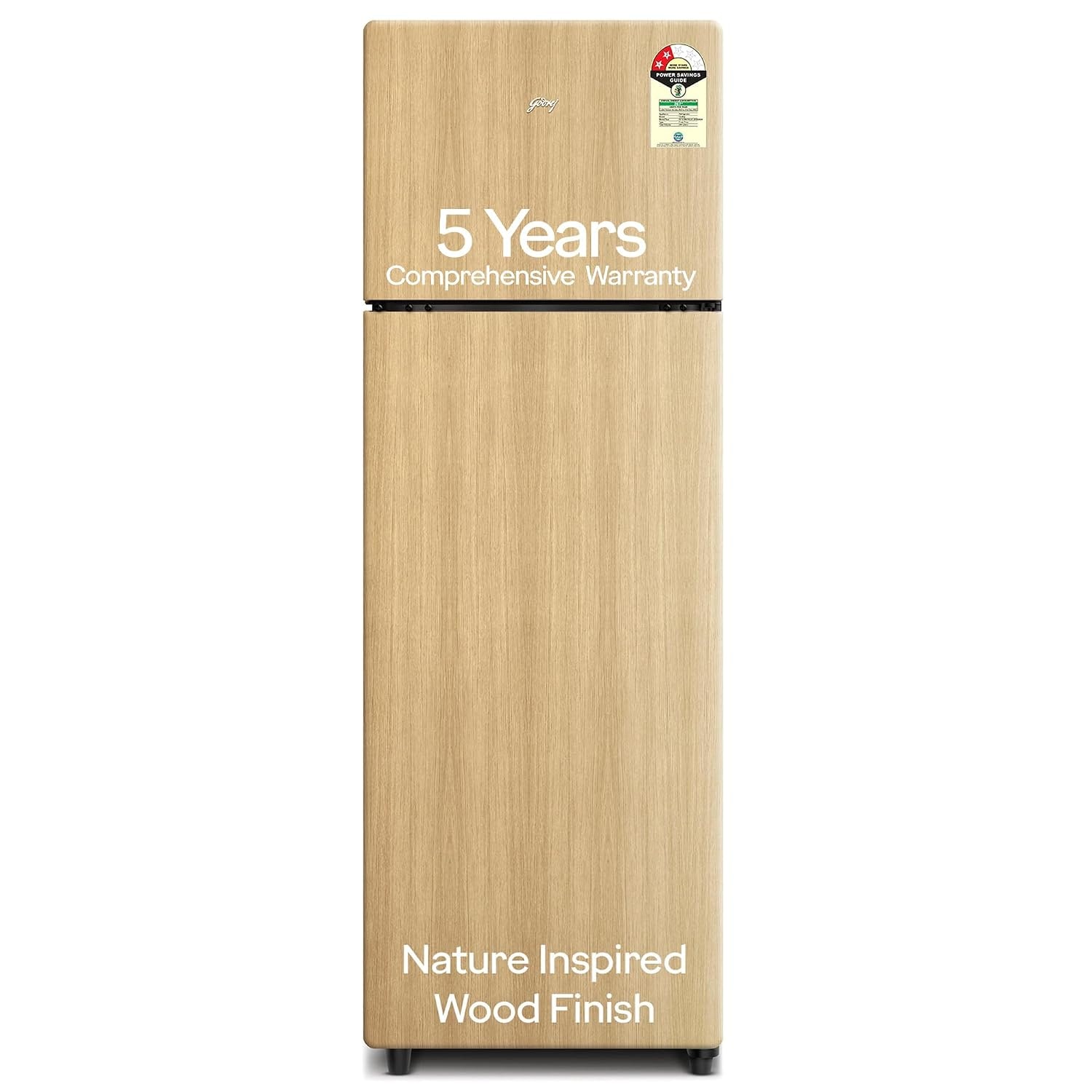 Godrej 272 L 2 Star 5 Years Comprehensive Warranty Wood Finish, 30 Days Farm Freshness, Frost Free Inverter Double Door Refrigerator (RT EONVOGUE 310B RI OK WD, Oak Wood)