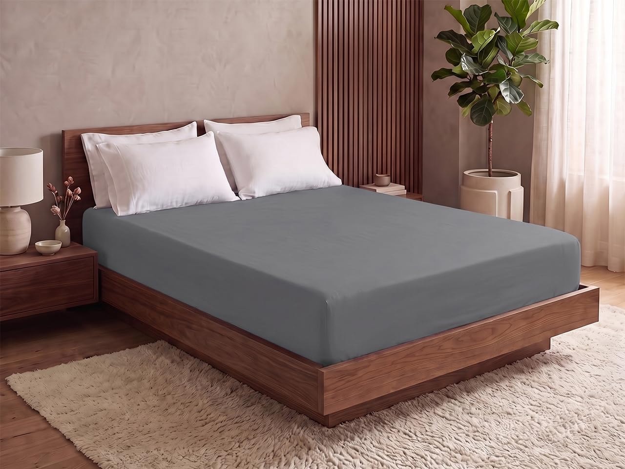 SleepyCat Waterproof Lycra Mattress Protector | King 72x72 | Grey | 100% Waterproof TPU Layer, Soft Breathable Fabric, Snug…
