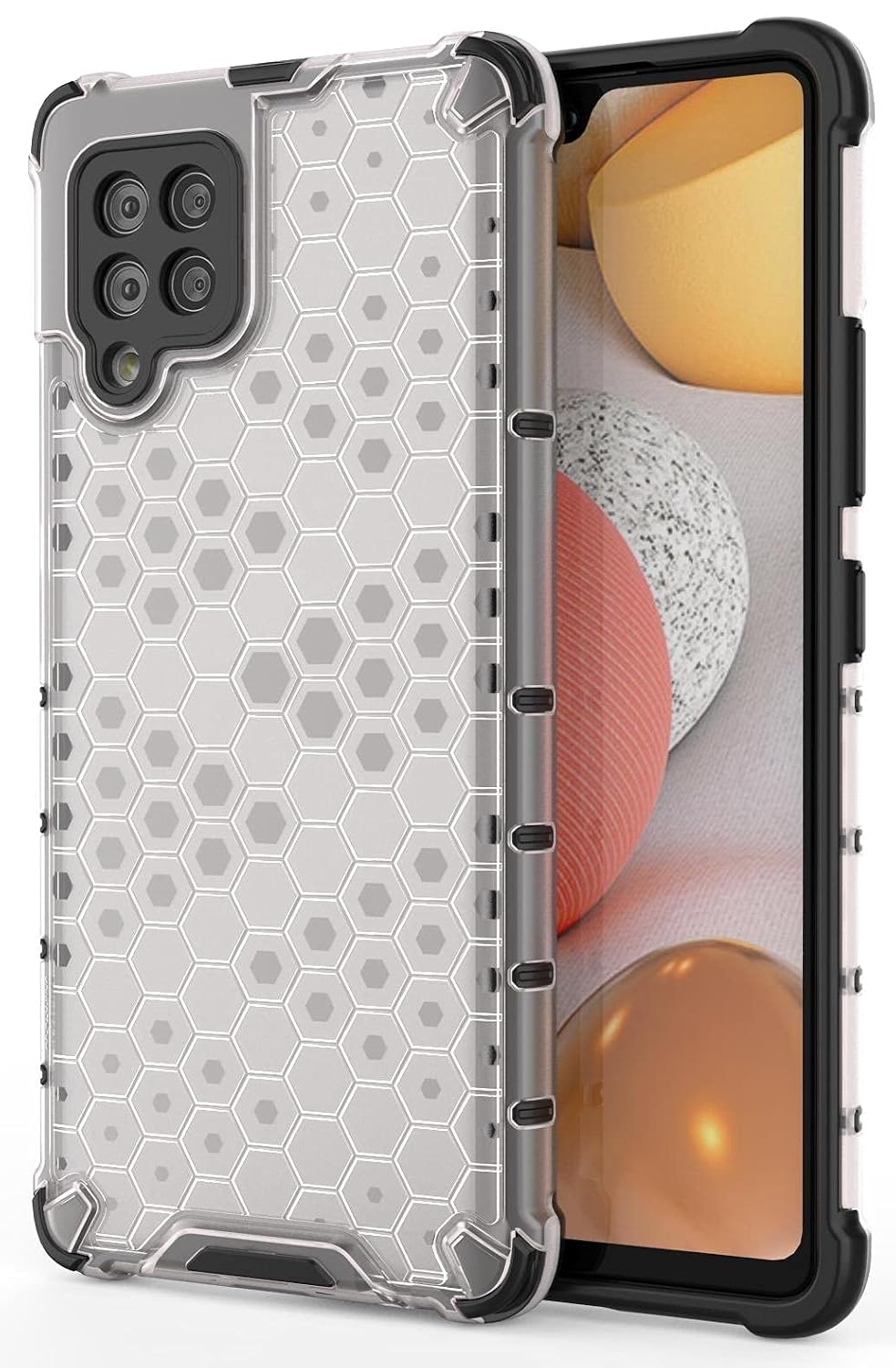 Glasgow Back Case Cover Compatible with Samsung Galaxy M42 5G (Stylish Design) -Transparent