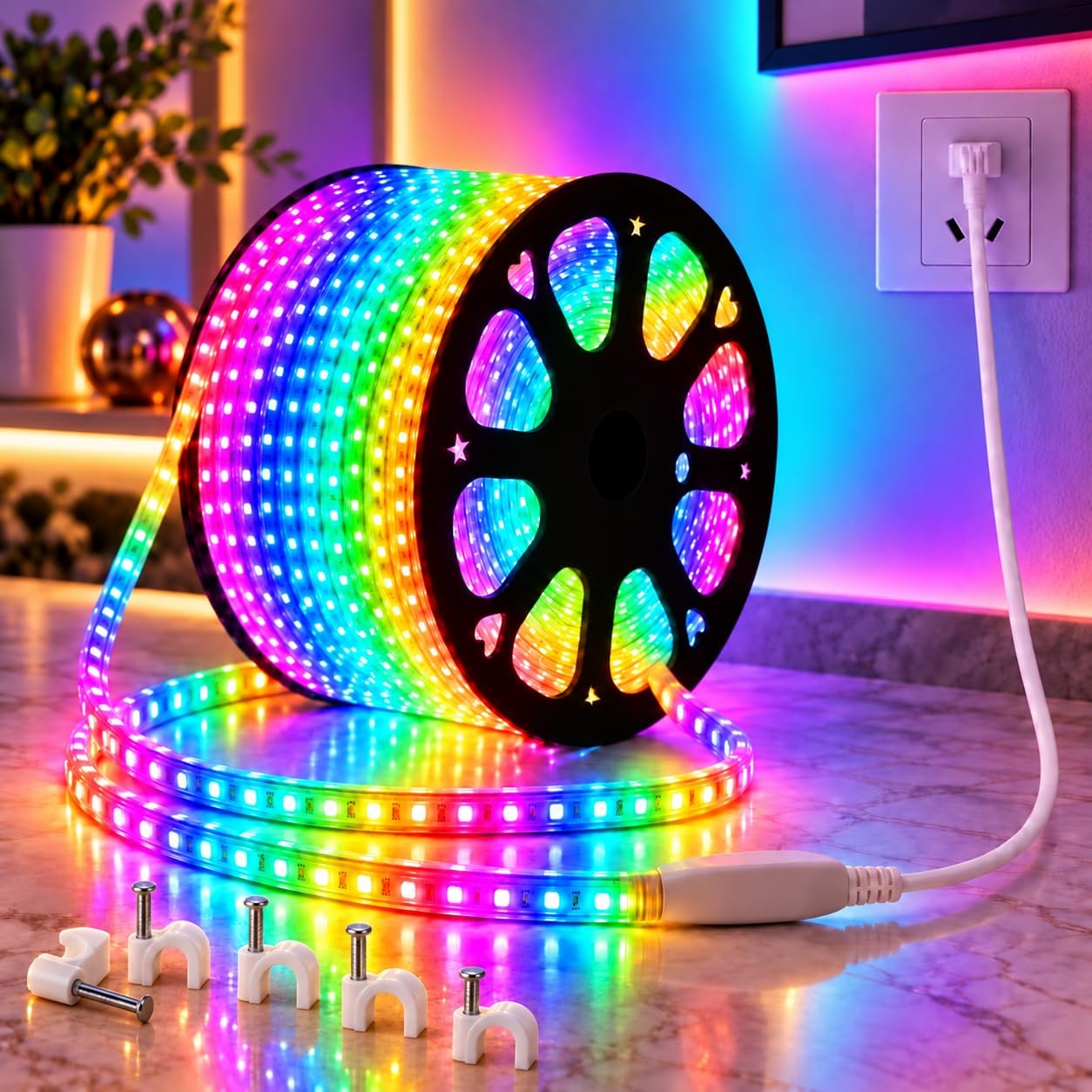 One94Store 8 Meter LED Rope Light for Decoration-Waterproof Decorative Lights, SMD Cove Light for Ceiling LED Pipe Light fo…