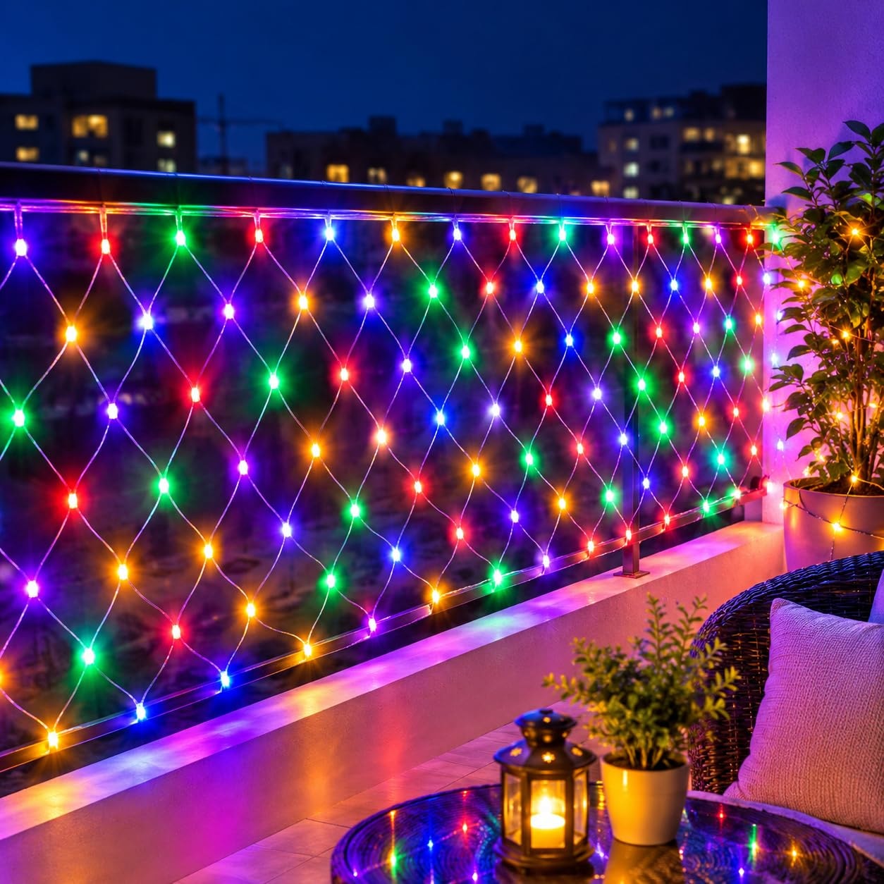 MIRADH Copper Bright Led Net Mesh String Lights 3 Meters- Diwali Lights For Home Decoration 9.8Ft X 6.6Ft 180 Leds 8 Modes …