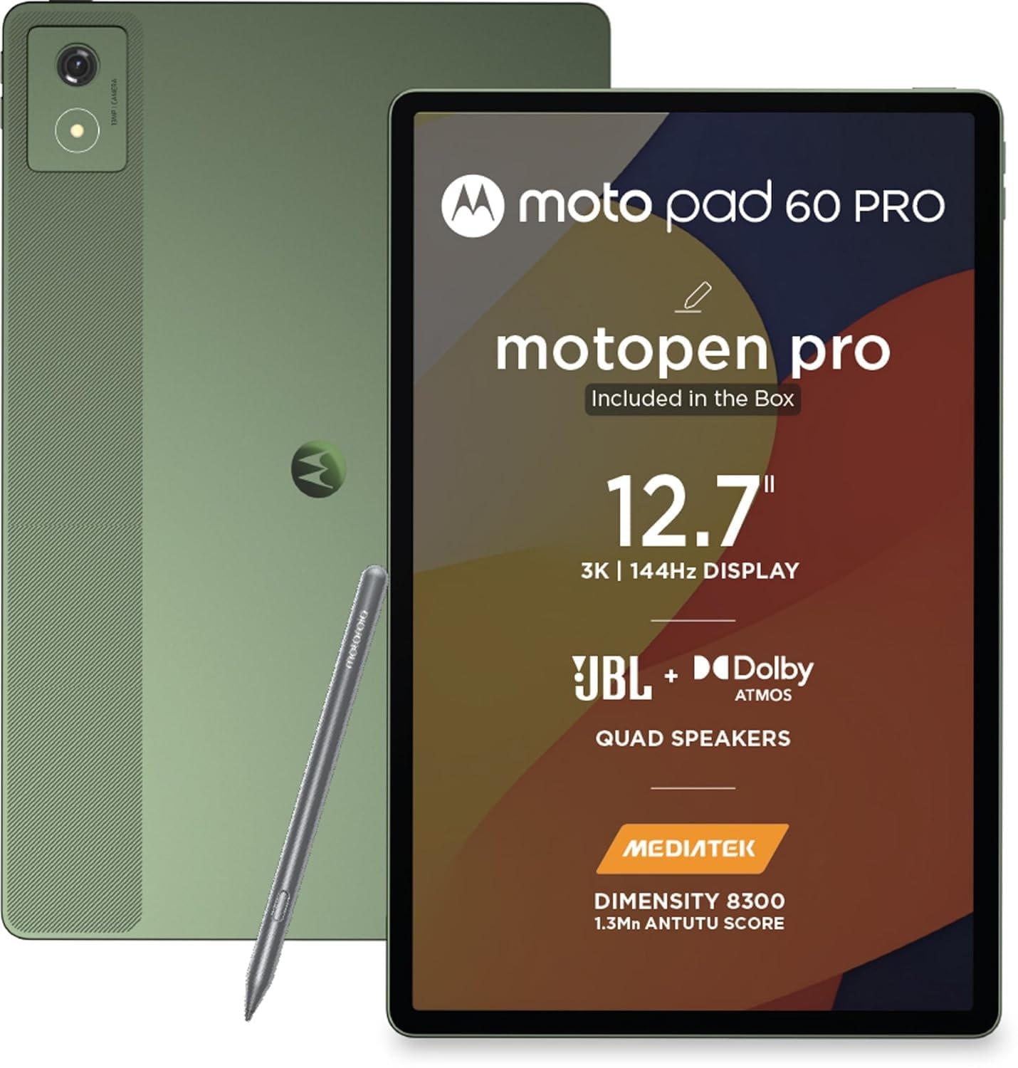 Bronze Green Motorola Pad 60 Pro tablet