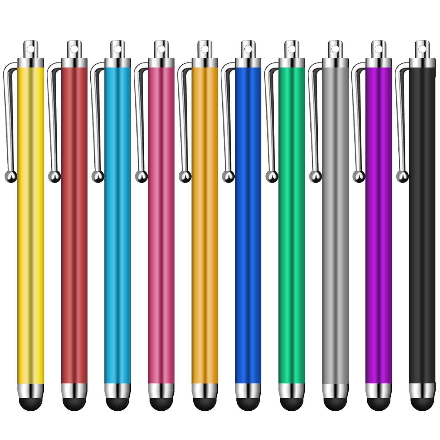 Jsdoin Pen [10 Pack] Multiple Colors Universal Capacitive Touch Screen Pens for iPad,Tablets, Pad Mini, iPad Pro, iPad Air, Samsung Galaxy with Ultra-Sensitive, Precision Writing and Drawing