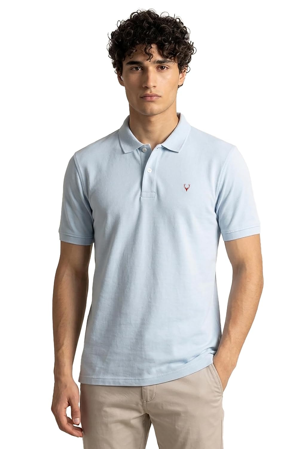 Allen Solly Men’s Polo T‑Shirt | Comfortable Rich Cotton Blend, Band Collar, Regular Fit | Stylish & Premium All Day Wear