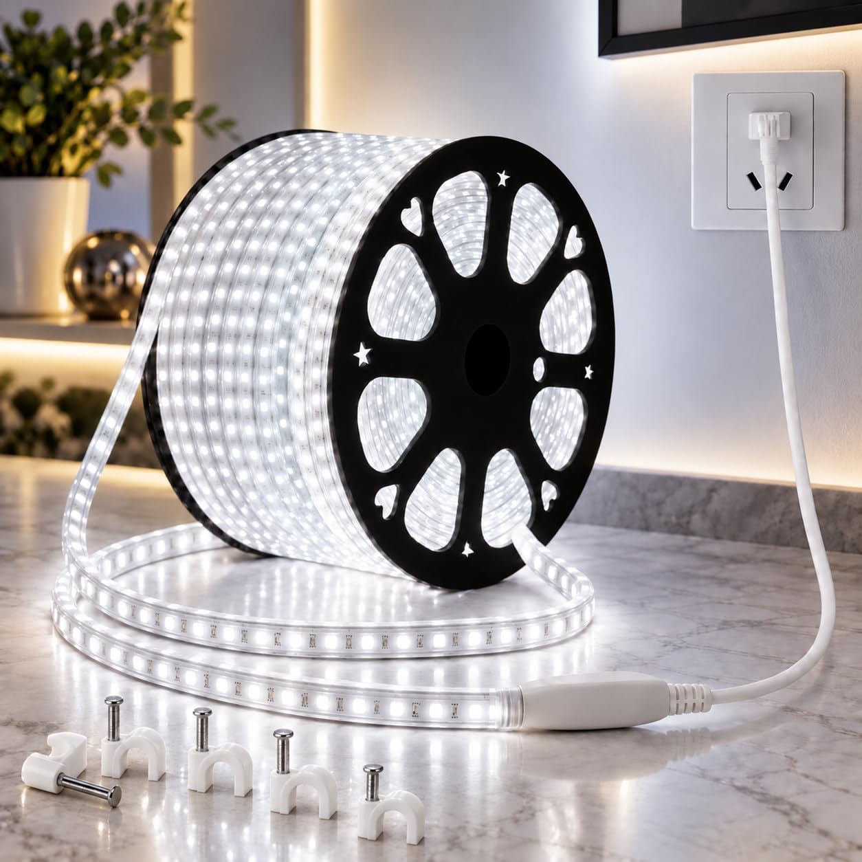 One94Store 8 Meter LED Rope Light for Decoration-Waterproof Decorative Lights, SMD Cove Light for Ceiling LED Pipe Light fo…